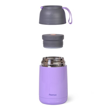 Термос для їжі Fissman 620 мл ліловий (9638)