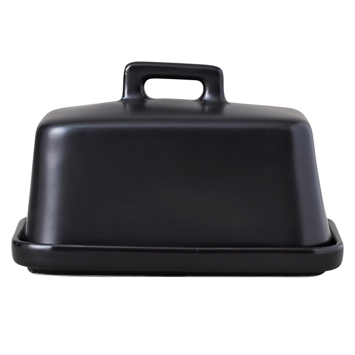 Маслянка з кришкой, порцеляна, 17 х 12 х 11 см, 850 мл Maxwell & Williams EPICURIOUS black