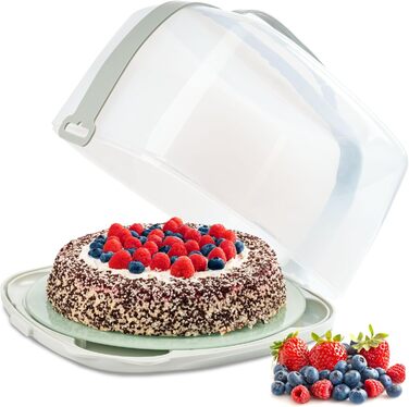 Контейнер для тортов переносной 33 x 34 x 19 см, зеленый Homelyn