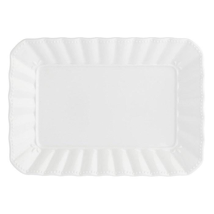 Блюдо сервировочное прямоугольное La Porcellana Bianca DUCALE, фарфор, 20 х 13 см