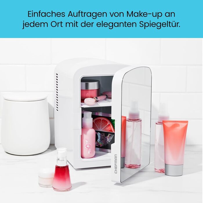 Міні-холодильник з дзеркалом 4 л білий Iceman