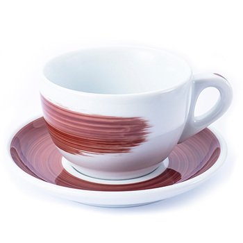 35130 Чашка cappuccino large 260 мл Brown stroke B 'Verona Millecolori Hand Painted Brush stroke B B