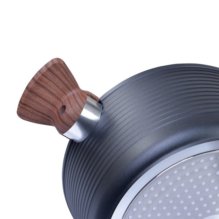 Каструля зі скляною кришкою 24 см 4,5 л DIAMOND GREY Fissman