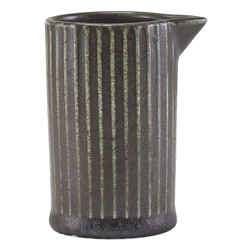 Молочник 100 мл, Terra Porcelain Black Fluted, GenWare