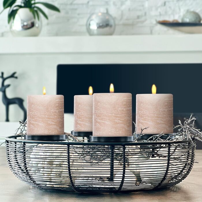 Набір із 4 свічок  7 x 10 см Brandsseller