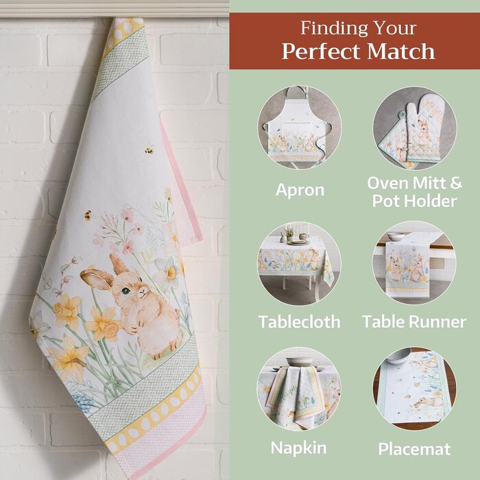 Набір з 3 багатоцільових кухонних рушників Maison d&39 Hermine Rural Christmas, 100 бавовна Барні рушники День подяки/Різдво (50 см x 70 см) (13 - Великодні роси)