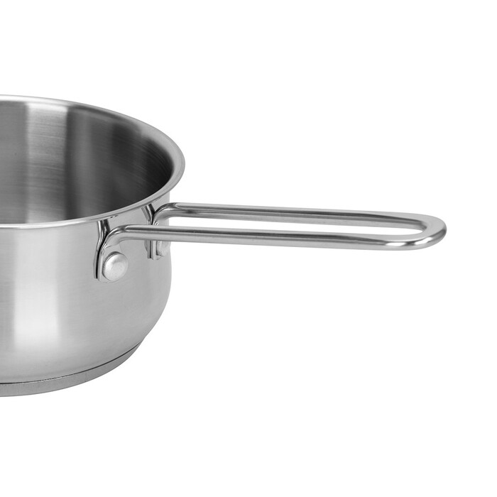 Ківш зі скляною кришкою 14 x 7,5 см 1,1 л сталь GULLIVER Fissman