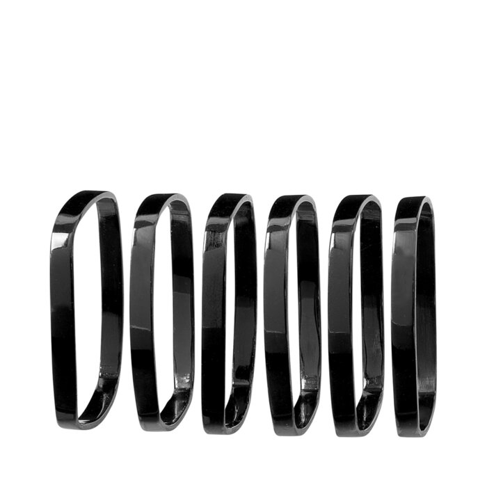 Кільце для серветок набір 6 предметів чорне Fino Blomus