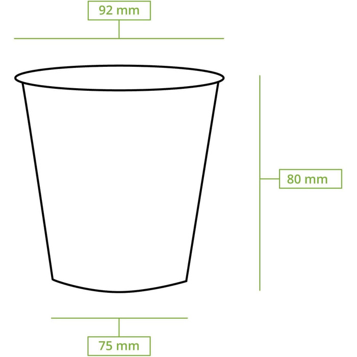 Набір паперові стаканчики для морозива 1000 шт. 300 мл BIOZOYG