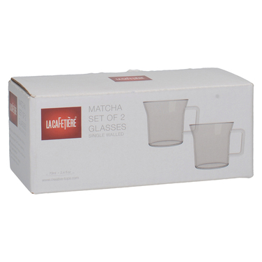 Набір чашок із подвійними стінками CreativeTops MATCHA, скло, 70 мл, 2 шт.