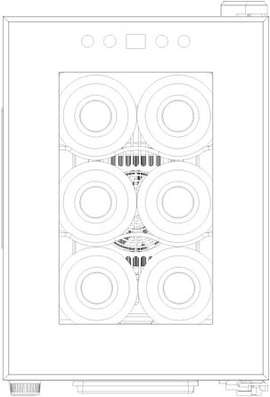 Малий винний холодильник до 6 пляшок чорний Cavin