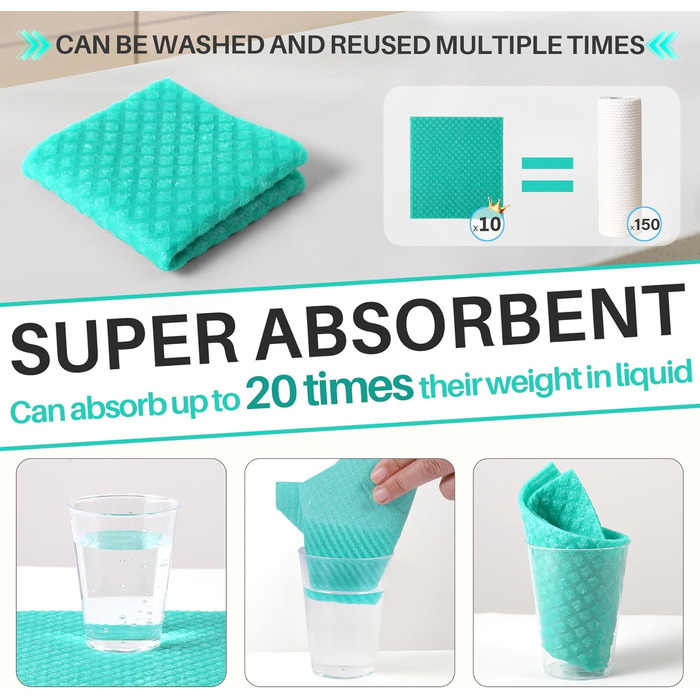 Серветки для прибирання кухні 15 шт 19 х 17 см Votoko