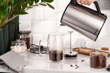 ARDESTO Електрочайник Steel Collection 1.5л, подвійні стінки, сріблястий