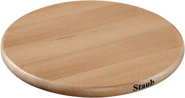 Магнітна дерев'яна підставка для посуду, кругла 23 см Staub