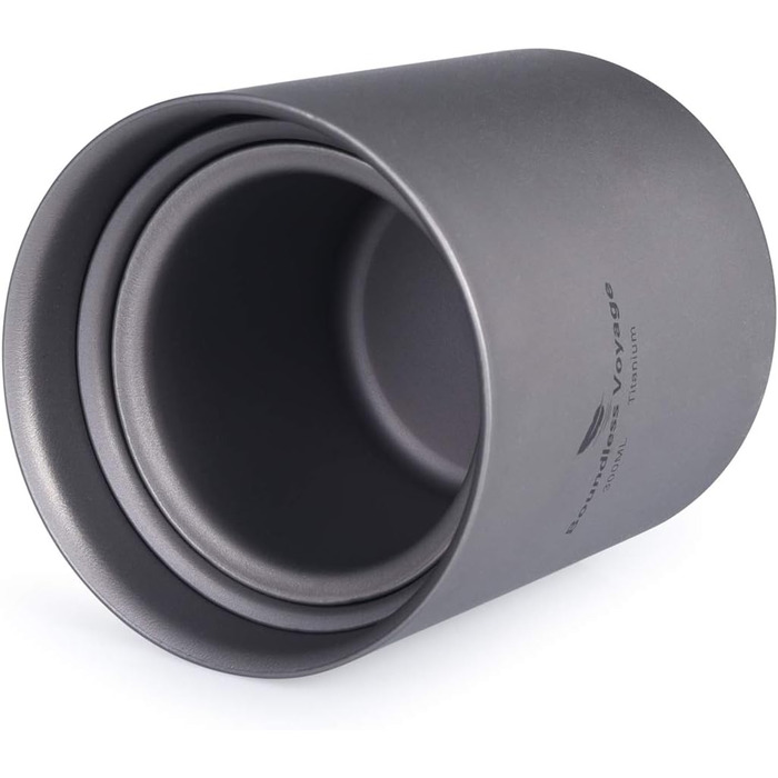 Титанова кружка Відкритий кемпінг Складна дорожня кружка 4 в 1 120 мл 180 мл 300 мл 450 мл ізольована чашка з подвійними стінками Посуд для кавових напоїв Легкий посуд для щоденних походів Ti3032D (120 мл 180 мл 300 мл набір чашок-TI3031D)