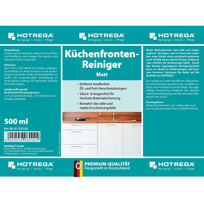 Набір для миття витяжок 5 предметів HOTREGA