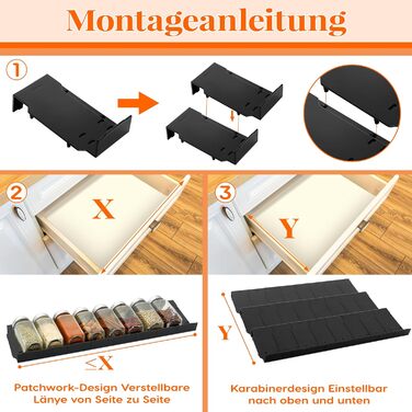 Органайзер для спецій на 24 предмети чорний Aonext