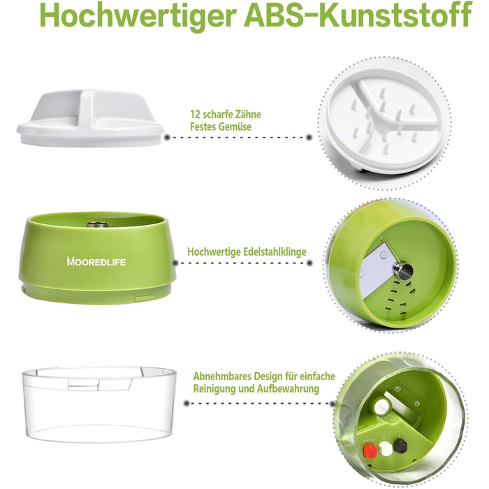 Спіральна овочерізка 4 в 1 ручна 8,7 см MOOREDLIFE