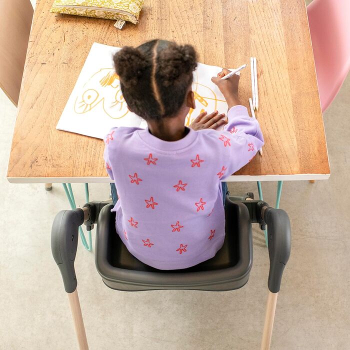 Дитячий стільчик для годування від 0 до 14 чорно-сірий Minla Maxi-Cosi