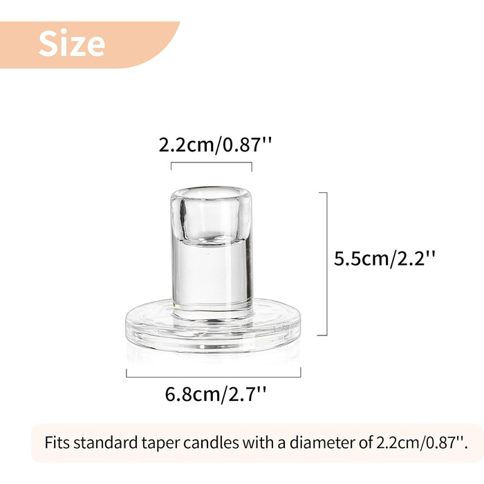 Стеклянные подсвечники 10 шт. прозрачные NUPTIO