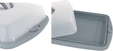 Контейнер для торта 2 предмети, контейнер для торта, коробка для транспортування їжі зі складними ручками 43 x 31 x 9 см 6,5 літра вибір кольору, зроблено в Європі, колір пісочний (зелений)