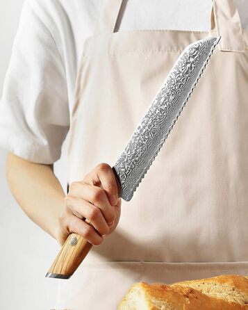 Ніж для хліба 21,2 см, дамаська сталь XINZUO