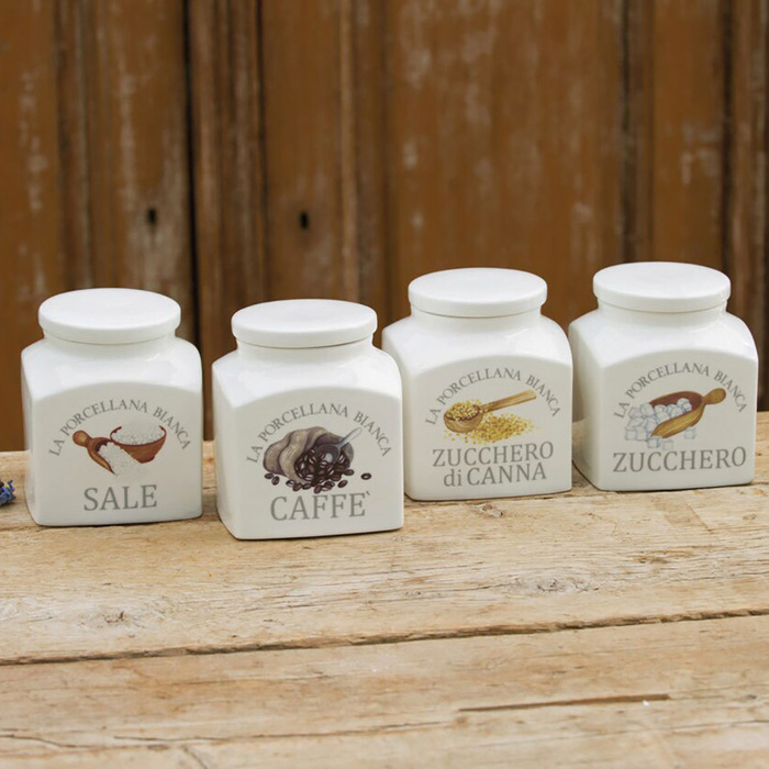 Банка для фундука порцеляна 500 мл La Porcellana Bianca