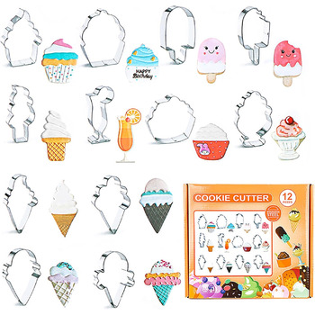 Набір формочок для печива у формі пряникового будиночка, FantasyDay, 10 шт. , формочки для печива з нержавіючої сталі, різдвяні формочки для тематичних тортів, тортів на день народження, сендвічів з фонданним печивом (12 шт. 3)