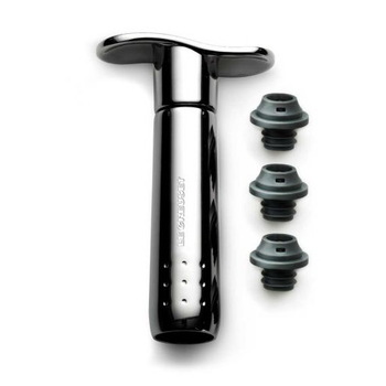 Набір вакуумний насос з 3-ма пробками для вина WA137, чорний Le Creuset