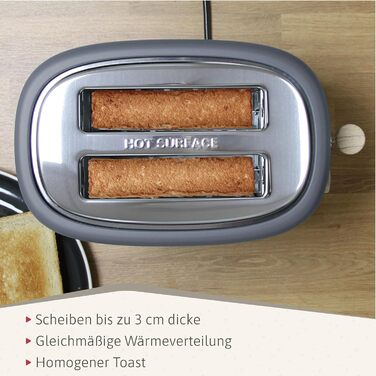 Электрочайник 1,7л и тостер на 2 слота, набор 2 предмета, серый Nordic Briebe