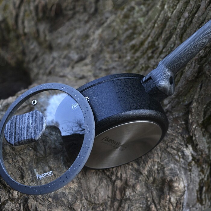 Ківш Fissman CHARM STONE 16x7,8 см 1400 мл зі скляною кришкою (5024)