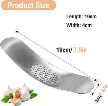 Часникодавка-гойдалка з нержавіючої сталі 19 x 4 см GATIHOK