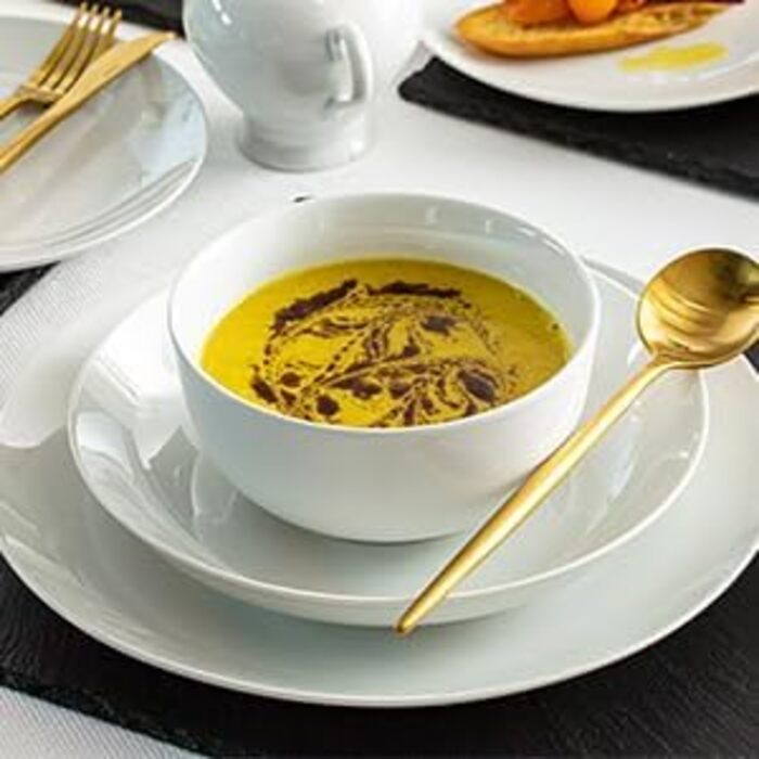 Столовий сервіз, білий, порцеляна (набір тарілок для супу 6 шт. на 6 персон) Sänger New Port