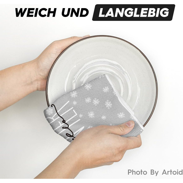 Набір з 2 кухонних рушників, сезонна прикраса Hello Winter, 42x65 см Artoid Mode