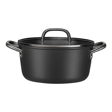 Каструля зі скляною кришкою 24 см, чорна Milano Zwilling