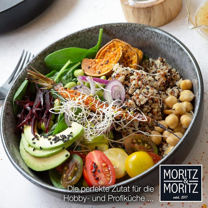 Из фарфора антрацита Buddha Bowl Bowl на 6 персон Как суповая тарелка, салатница и набор миска для хлопьев, 6 шт., Smoothie Bowl