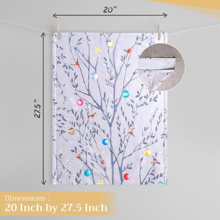 Набір із 3 багатоцільових кухонних рушників Барних рушників День подяки/Різдво (50 см x 70 см) (10 - Різдвяні казки, 50 x 70 см (Набір із 3 шт.)), 39 Hermine Noel