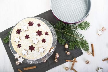 Роз'ємна форма для творчої студії Zenker Z7480 Ø 26 см, форма для випічки з плоским дном, кругла форма для торта з антипригарним покриттям, творча випічка (колір рожевий, сріблястий), кількість