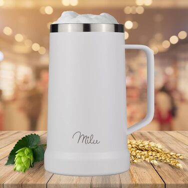 Термокухоль для пива 700 мл білий Milu