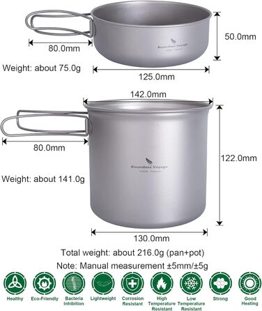 Набір для приготування їжі зі складною ручкою Boundless Voyage