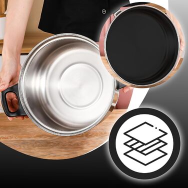 Набір кухонного посуду з нержавіючої сталі, 12 предметів Retoo