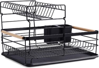 Сушилка для посуды 29 x 43 x 29 см, черная Navaris