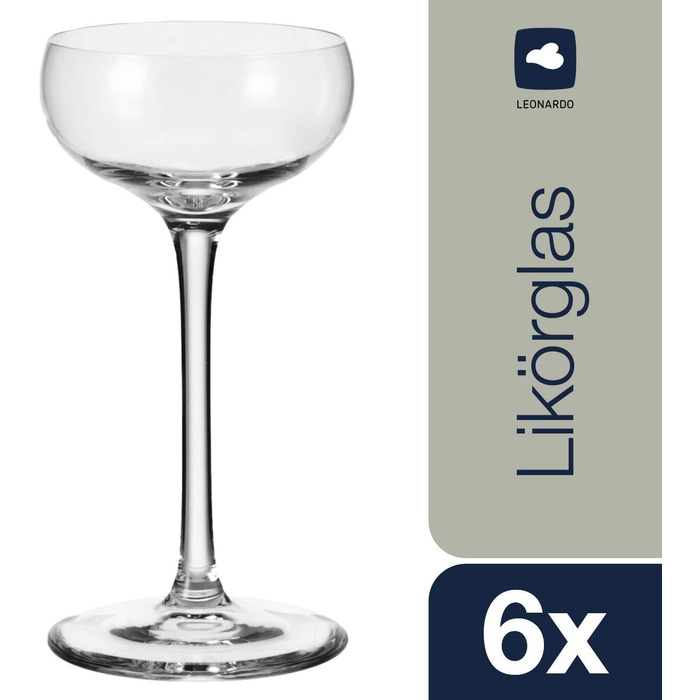Бокал для ликера 90 мл, набор 6 предметов Cheers Leonardo