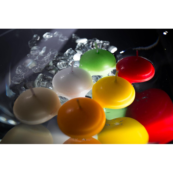 Набір плаваючих свічок DONAU HOME/ / 12 шт. / 2,8 x Ø 4,8 см / час горіння 4 години / Плаваючі воскові свічки без парфумів / Плаваючі теплі чайні свічки / для вечері, весілля, басейну 12 шт. (овальна форма, 12 шт. , кремові)