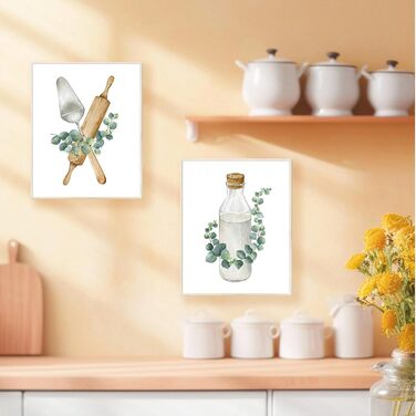 Настенный плакат с 4 предметами в стиле бохо для кухни и столовой Calkkrer