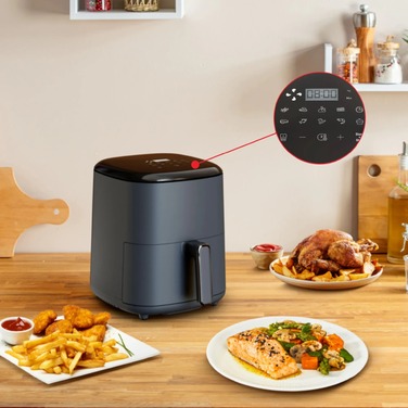 Tefal Мультипіч Easy Fry Max, 1500Вт, чаша-5л, сенсорне керув., 10 програм, пластик, чорний
