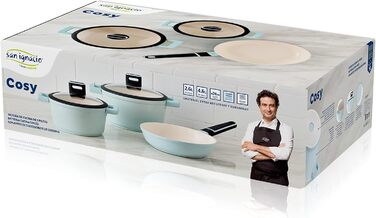 Набір кухонного посуду, 5 предметів, блакитний Cosy San Ignacio