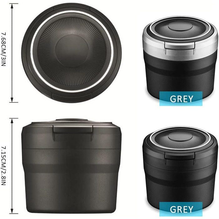 Автомобільна попільничка чорна Fcslvy