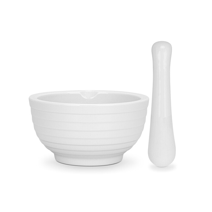 Ступка Fissman 12x6,5 см з пестиком фарфор (14162)