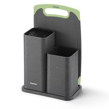 Подставка для хранения ножей и инструментов Fissman 21,5x13x23 см с разделочной доской (2871)